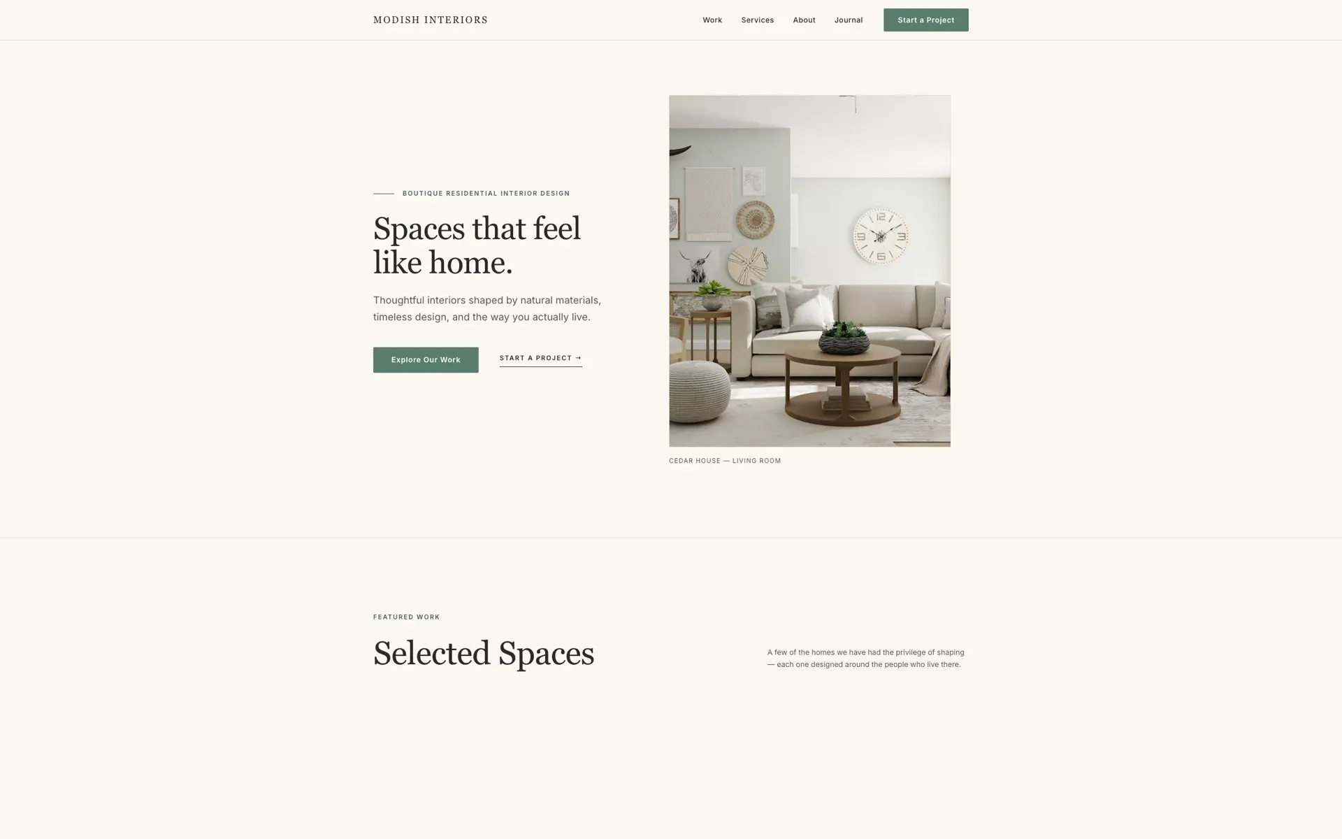 Modish Interiors interior design design built with Beaver Builder AI