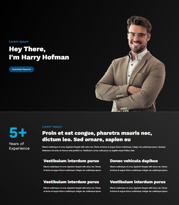 Hiresum template preview by Joshua Long