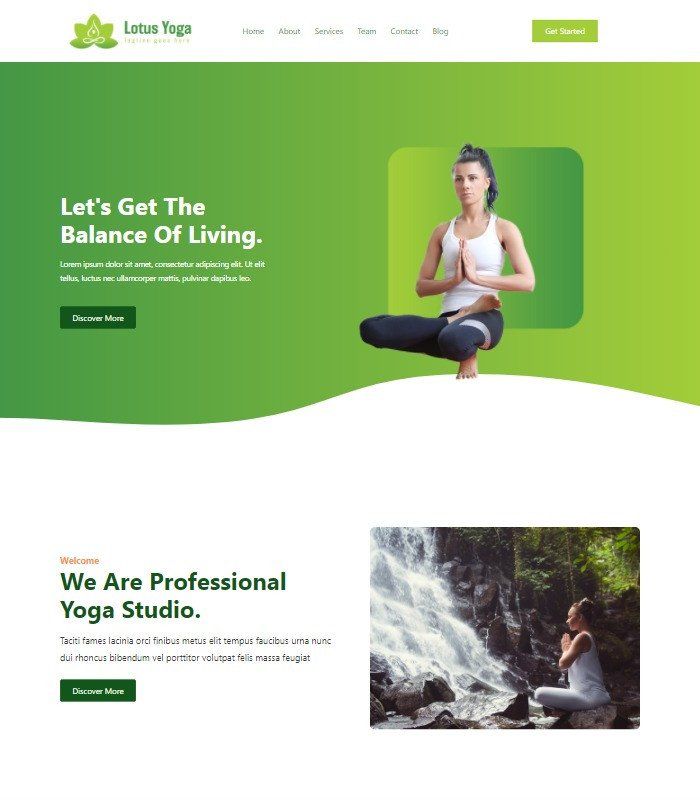 Yoga Instructor template preview by Joshua Long