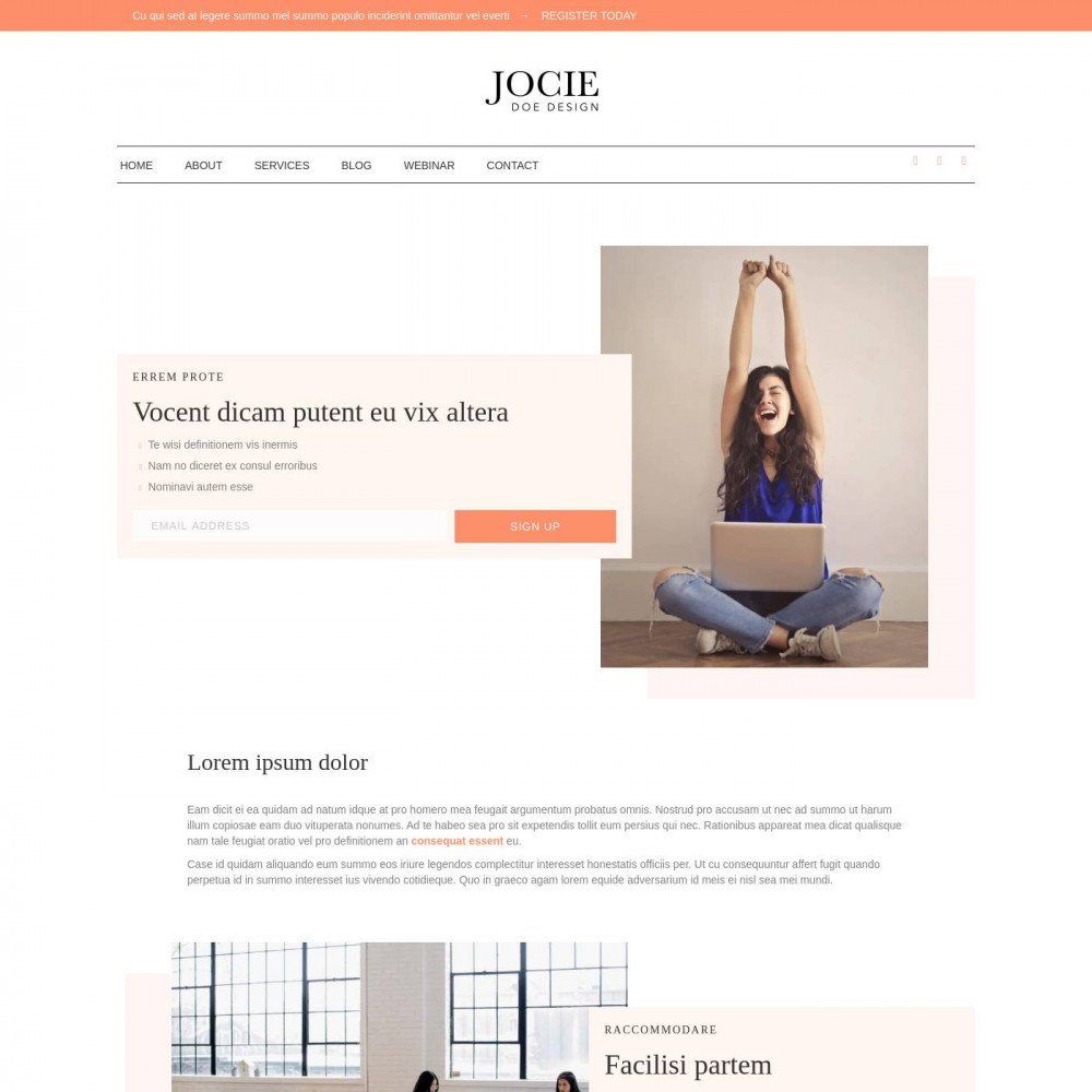 Jocie: Webinar template preview by Paul Lacey