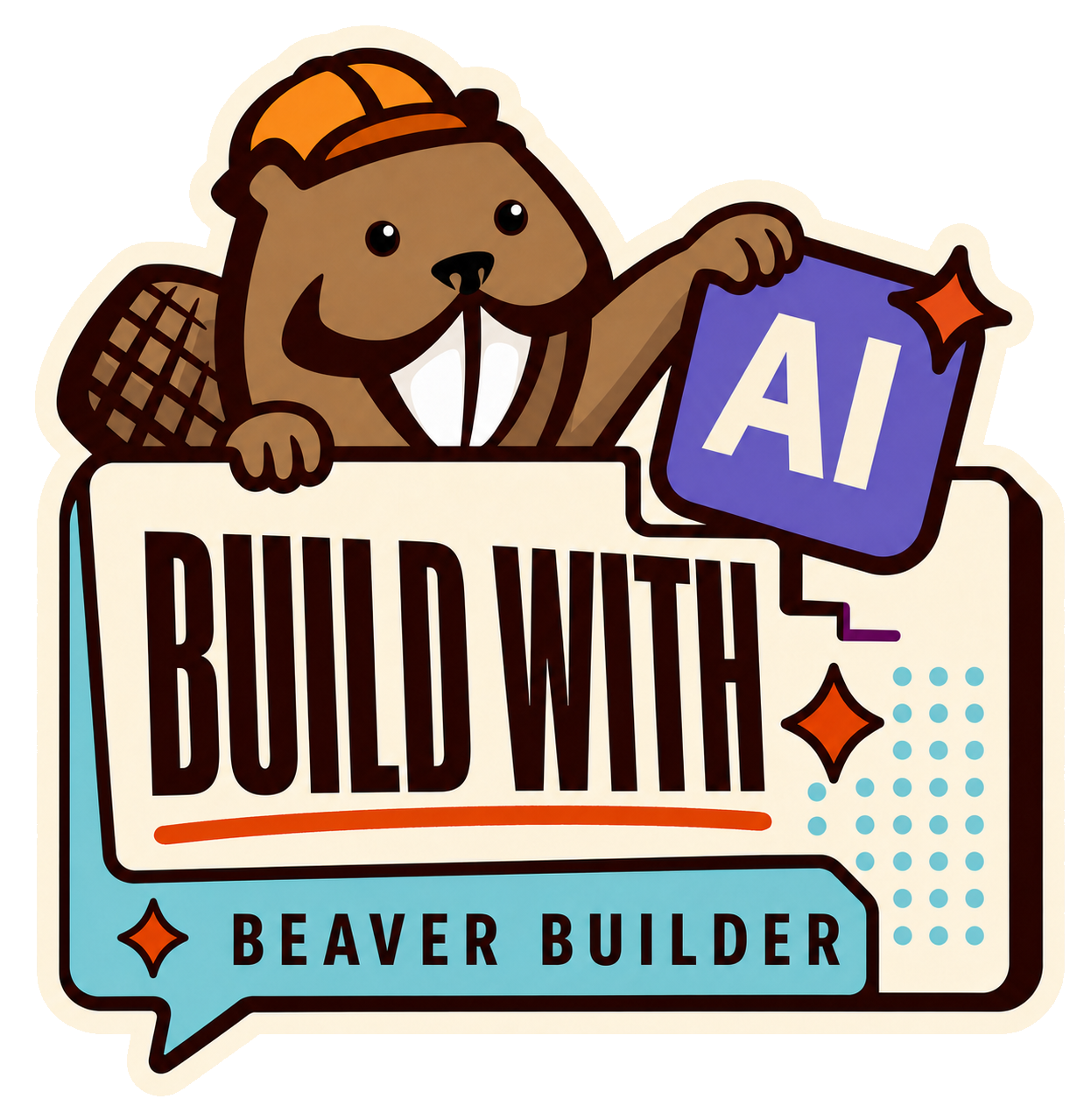 Beaver Builder Build with AI sticker artwork