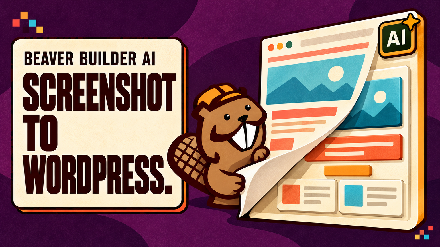 turn any screenshot into a wordpress page beaver builder ai